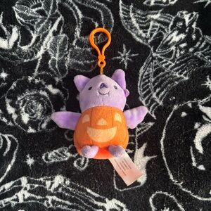 Squishmallow Style Target Halloween Plush Purple Bat Keychain Clip